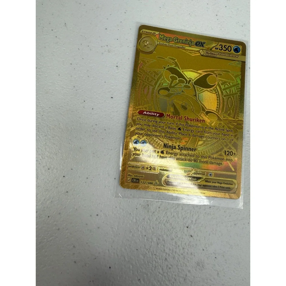 Mega Greninja EX Hyper Rare Full Art Holo Pokémon TCG Chaos Rising 122/086
